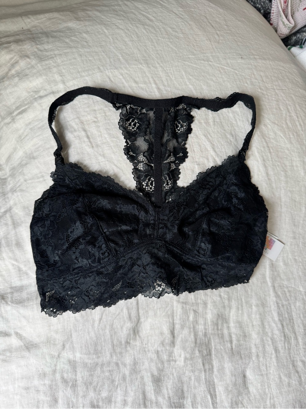 NWT Black Lace Racerback Bralette W/ Nursing Clips